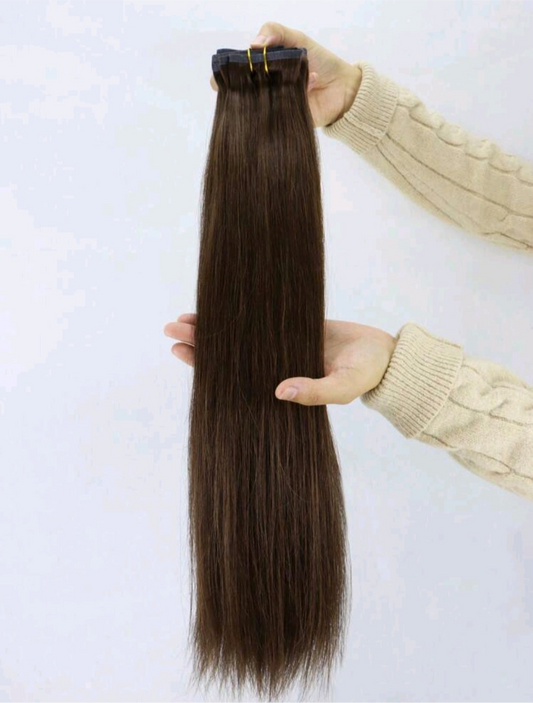 7pcs Dark Brown Clip in Hair Extensions